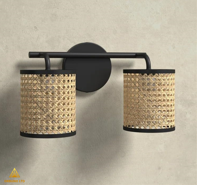 ORBUNO-Rattan Bamboo Wall Lamp