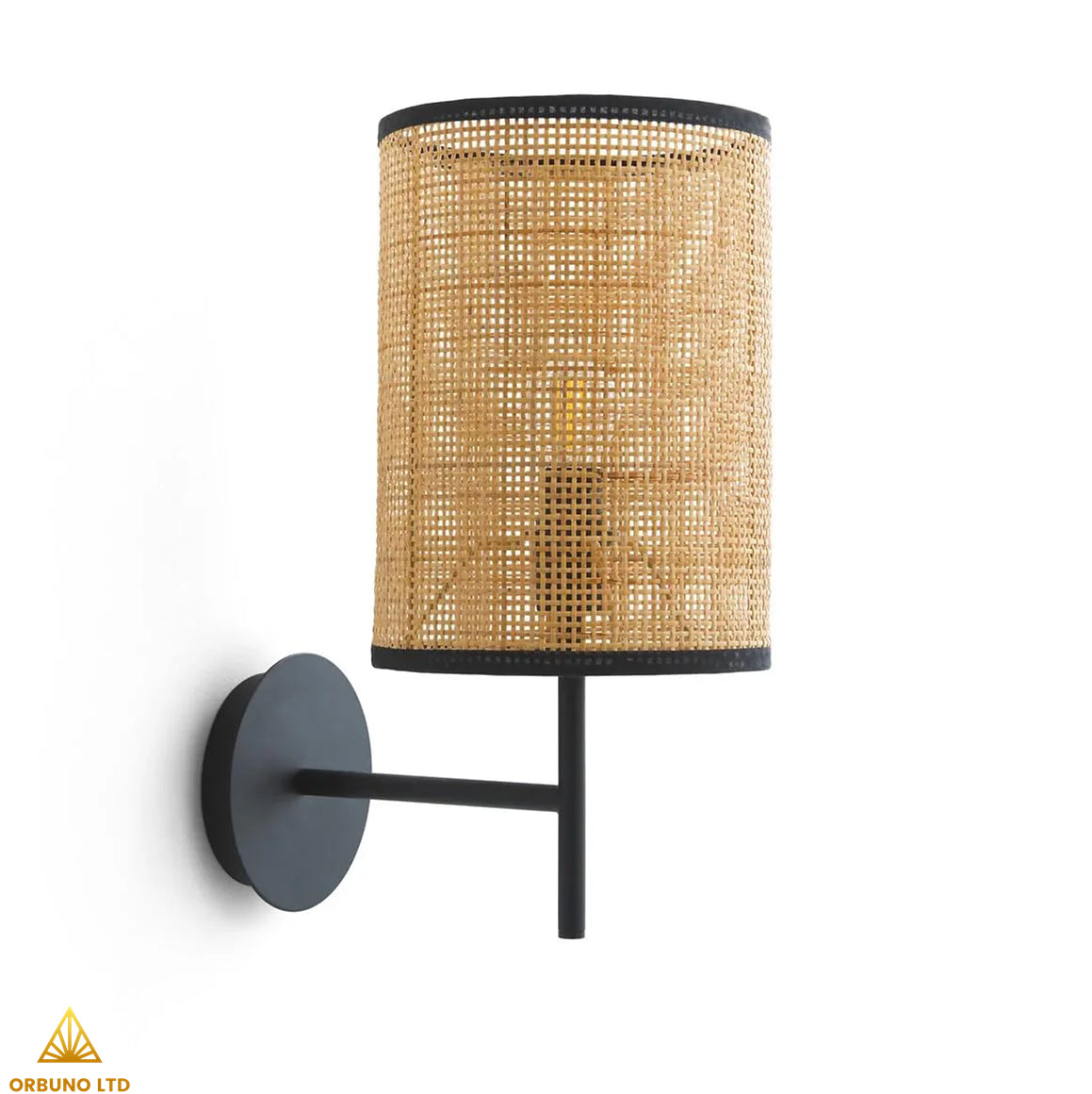 ORBUNO-Rattan Webbing Wall Lamp