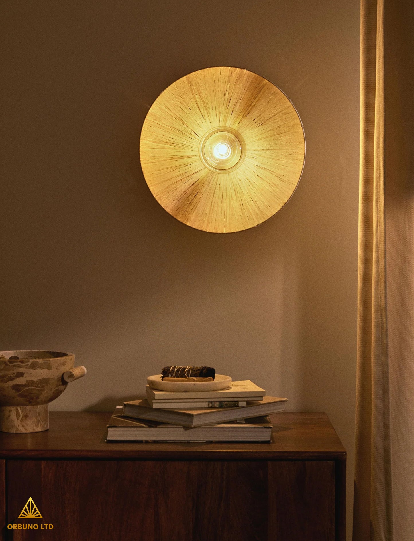ORBUNO-Wicker wall lamp