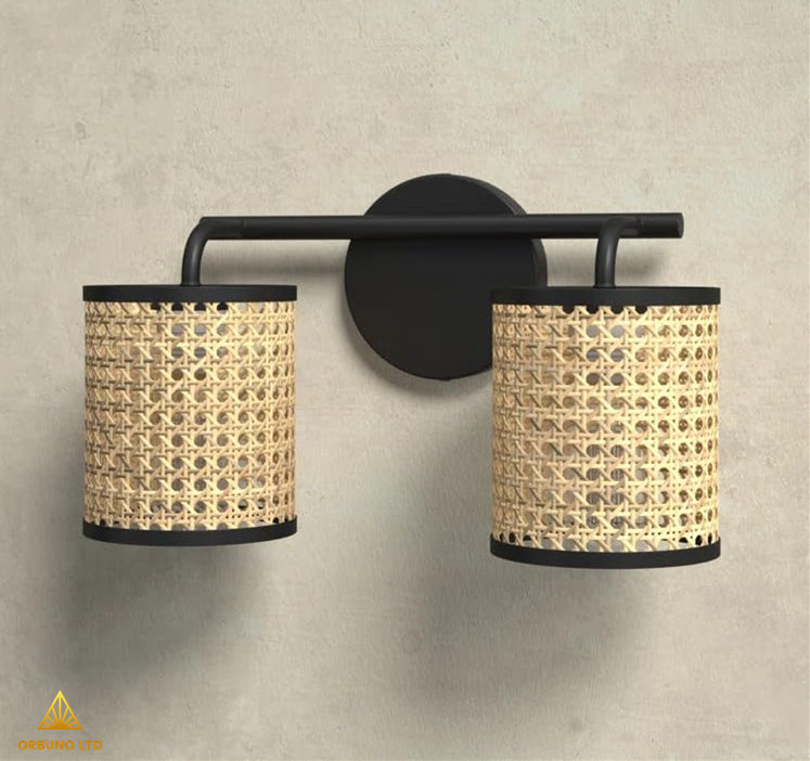 ORBUNO-Rattan Bamboo Wall Lamp