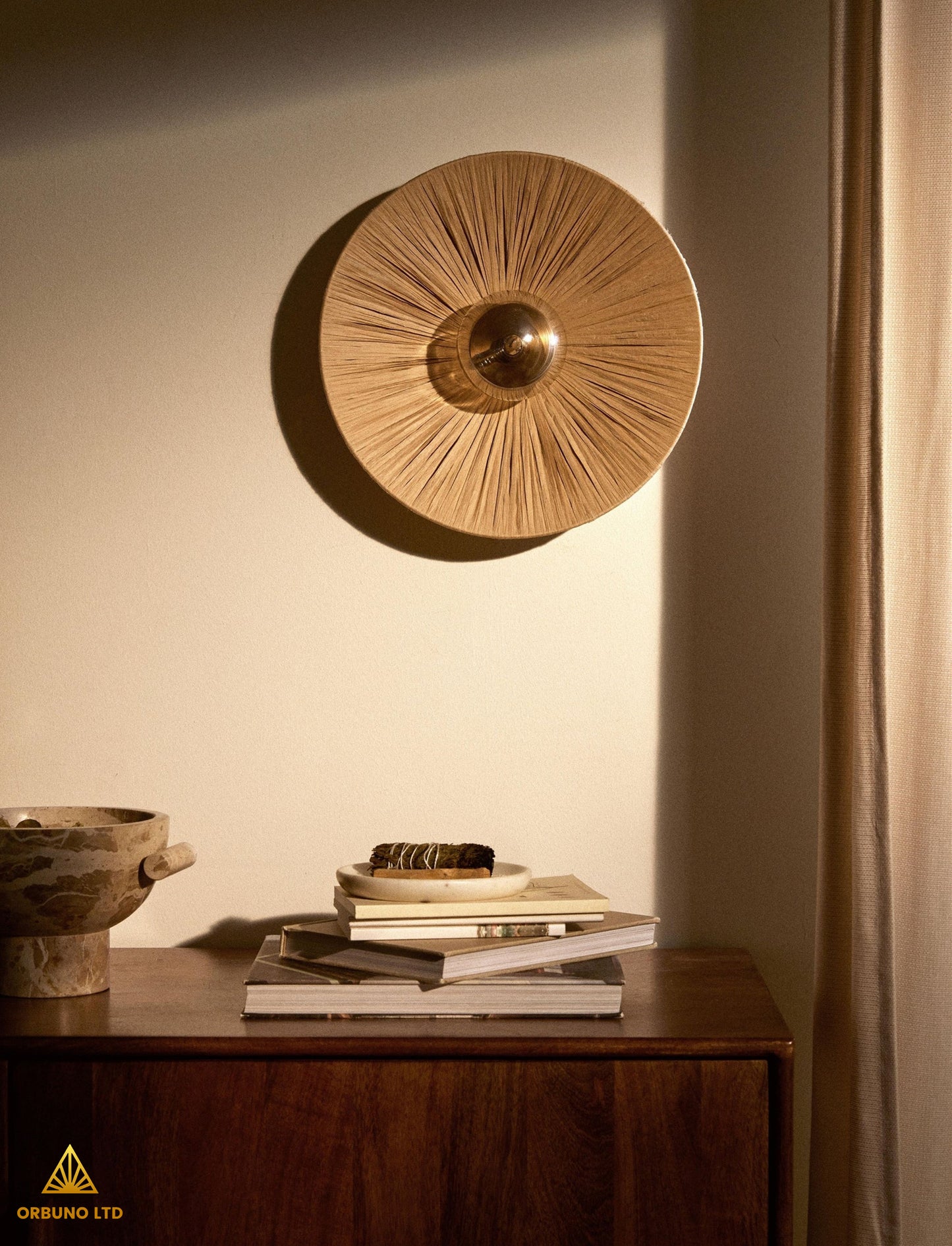 ORBUNO-Wicker wall lamp