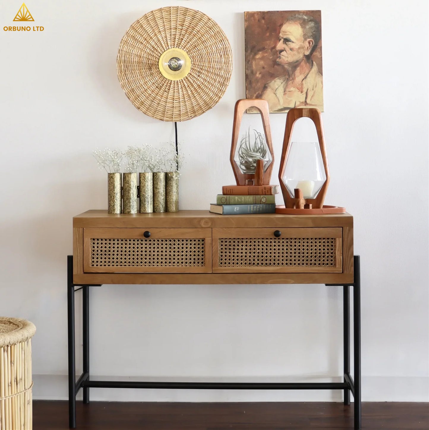 ORBUNO-Wicker Wall Lamp