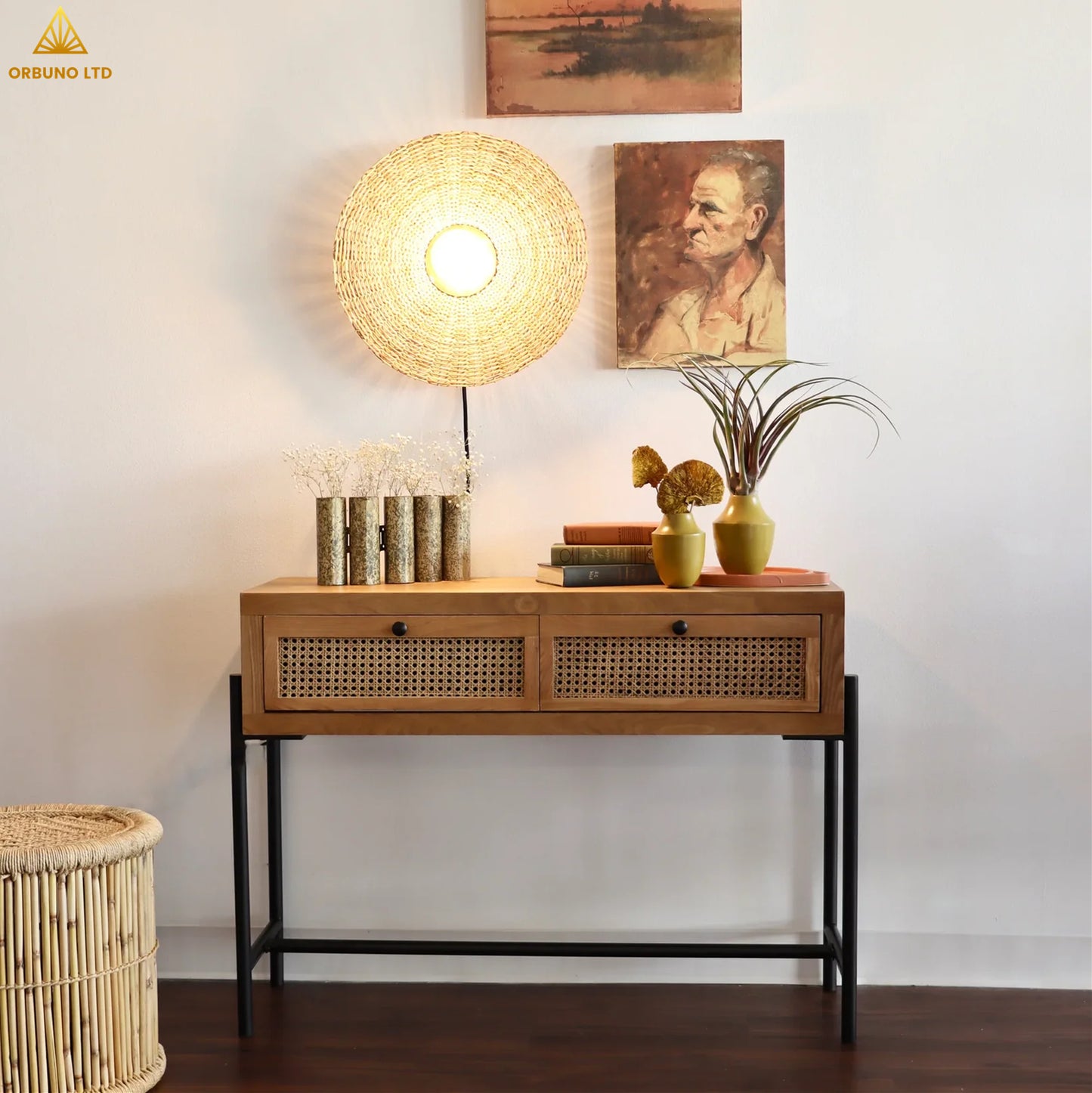 ORBUNO-Wicker Wall Lamp