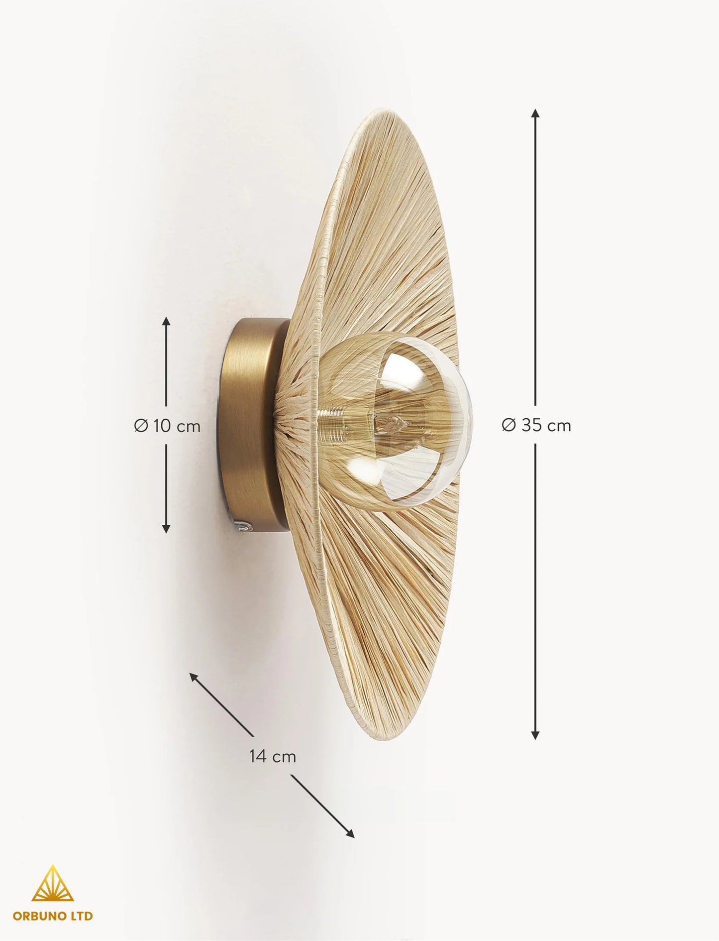 ORBUNO-Wicker wall lamp