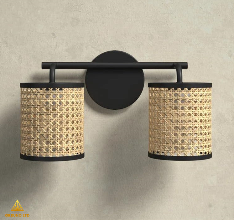 ORBUNO-Rattan Bamboo Wall Lamp