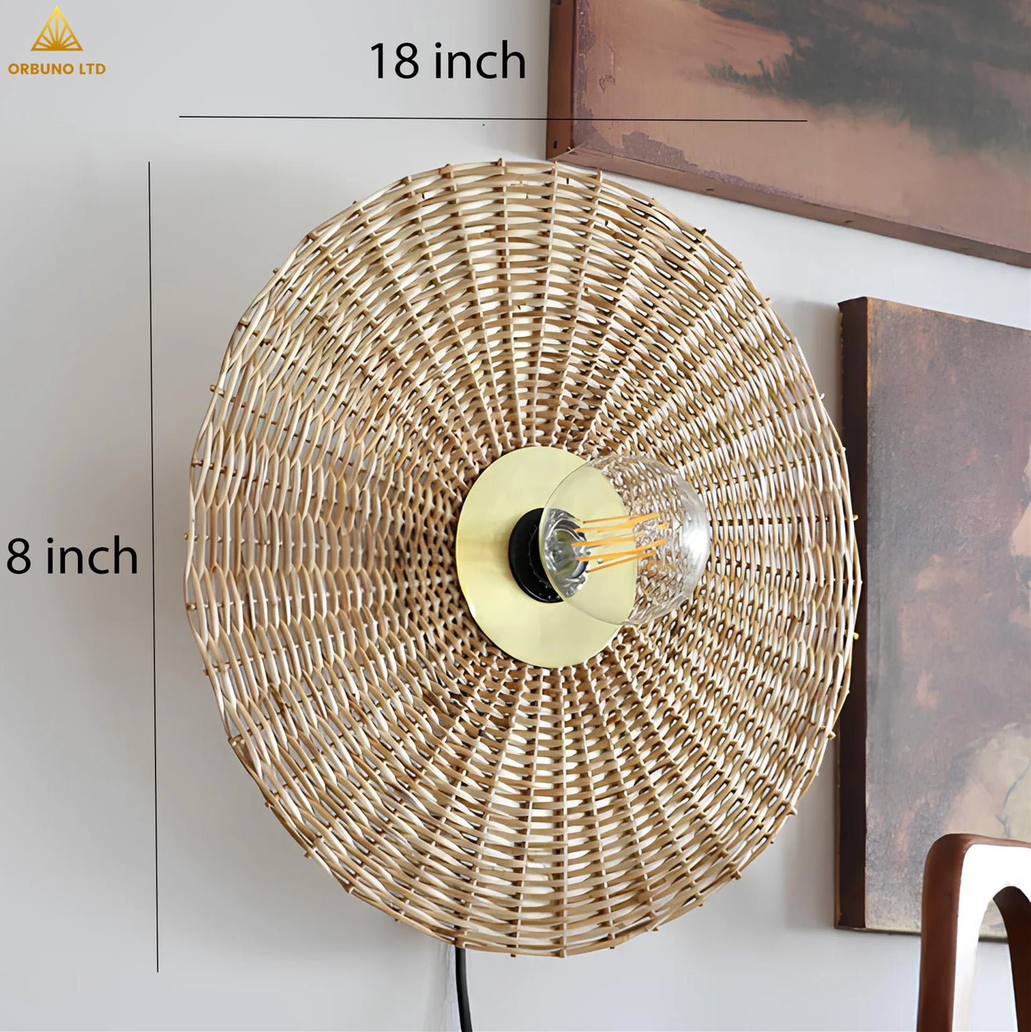 ORBUNO-Wicker Wall Lamp