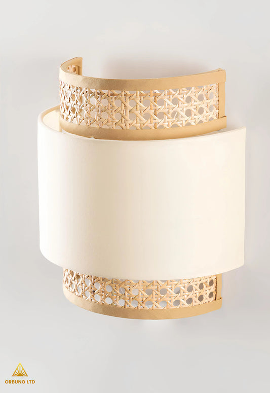 ORBUNO-Rattan wall lamp