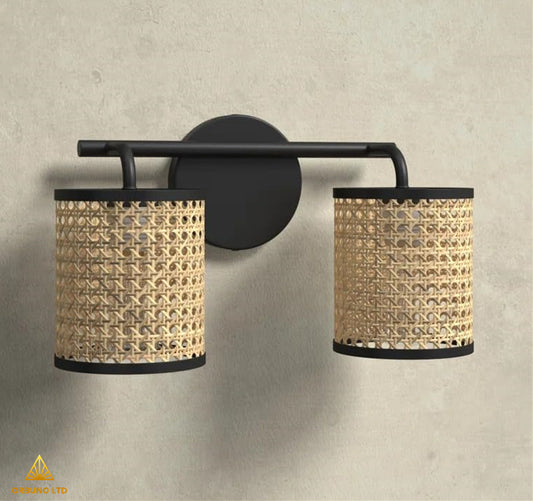 ORBUNO-Rattan Bamboo Wall Lamp