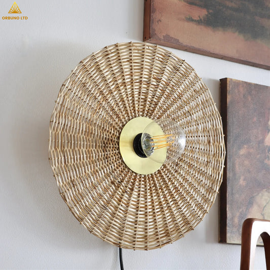 ORBUNO-Wicker Wall Lamp