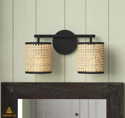 ORBUNO-Rattan Bamboo Wall Lamp